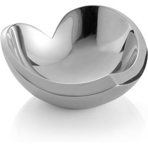 LOT OF 2 Nambe Mini Heart Bowl Amore, 4.5" Candy Trinket Jewelry Dish Sean OHara